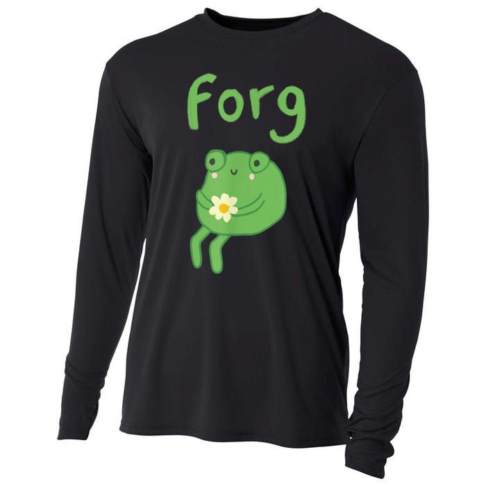 Frog Cake Meme Cute Aesthetic Forg Cooling Performance Long Sleeve Crew