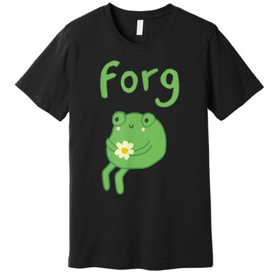 Frog Cake Meme Cute Aesthetic Forg Premium T-Shirt