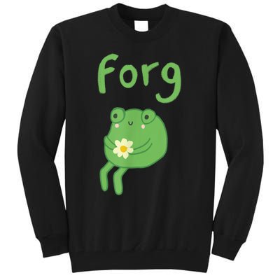 Frog Cake Meme Cute Aesthetic Forg Tall Sweatshirt