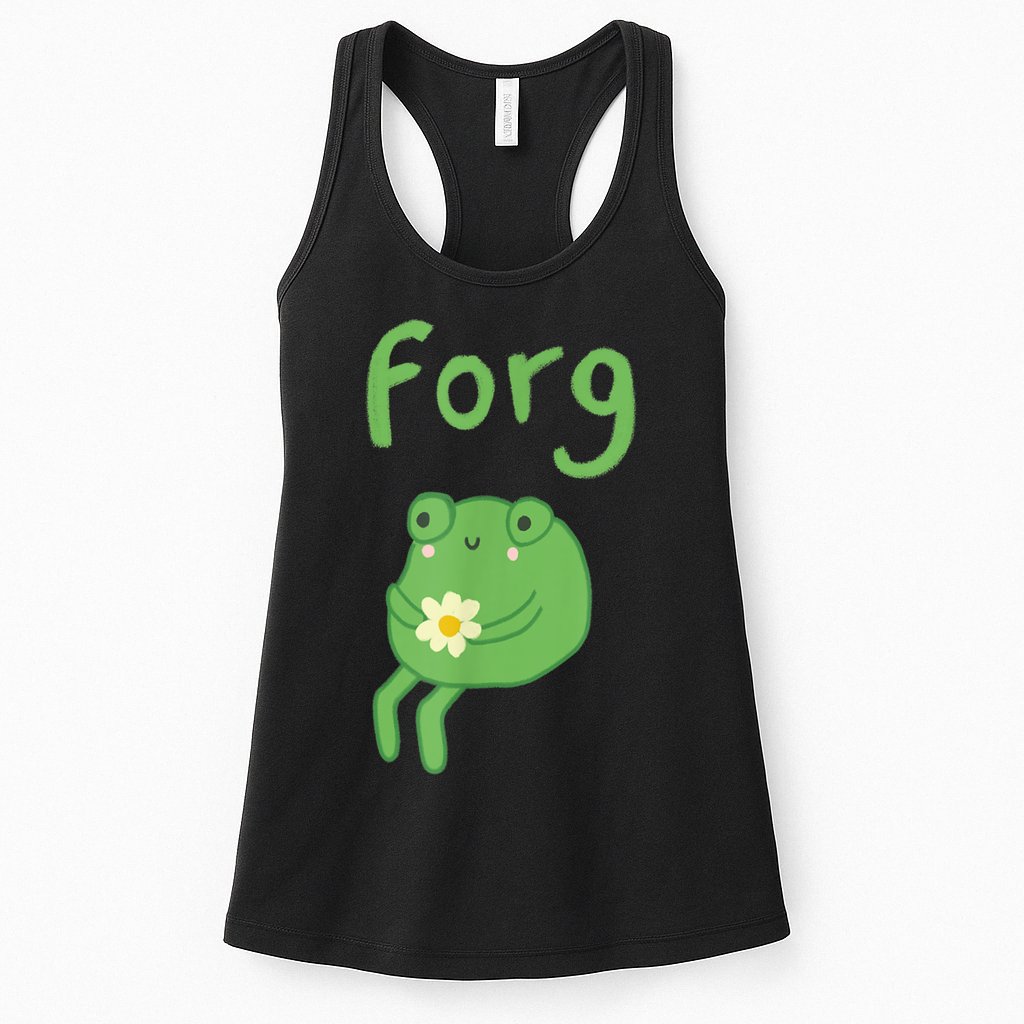 Frog Cake Meme Cute Aesthetic Forg Womens Tank Top