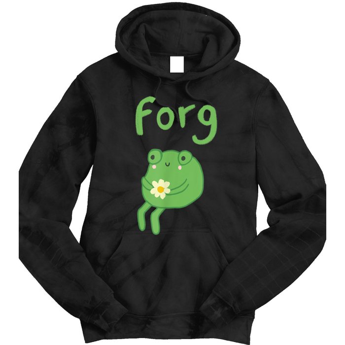 Frog Cake Meme Cute Aesthetic Forg Tie Dye Hoodie