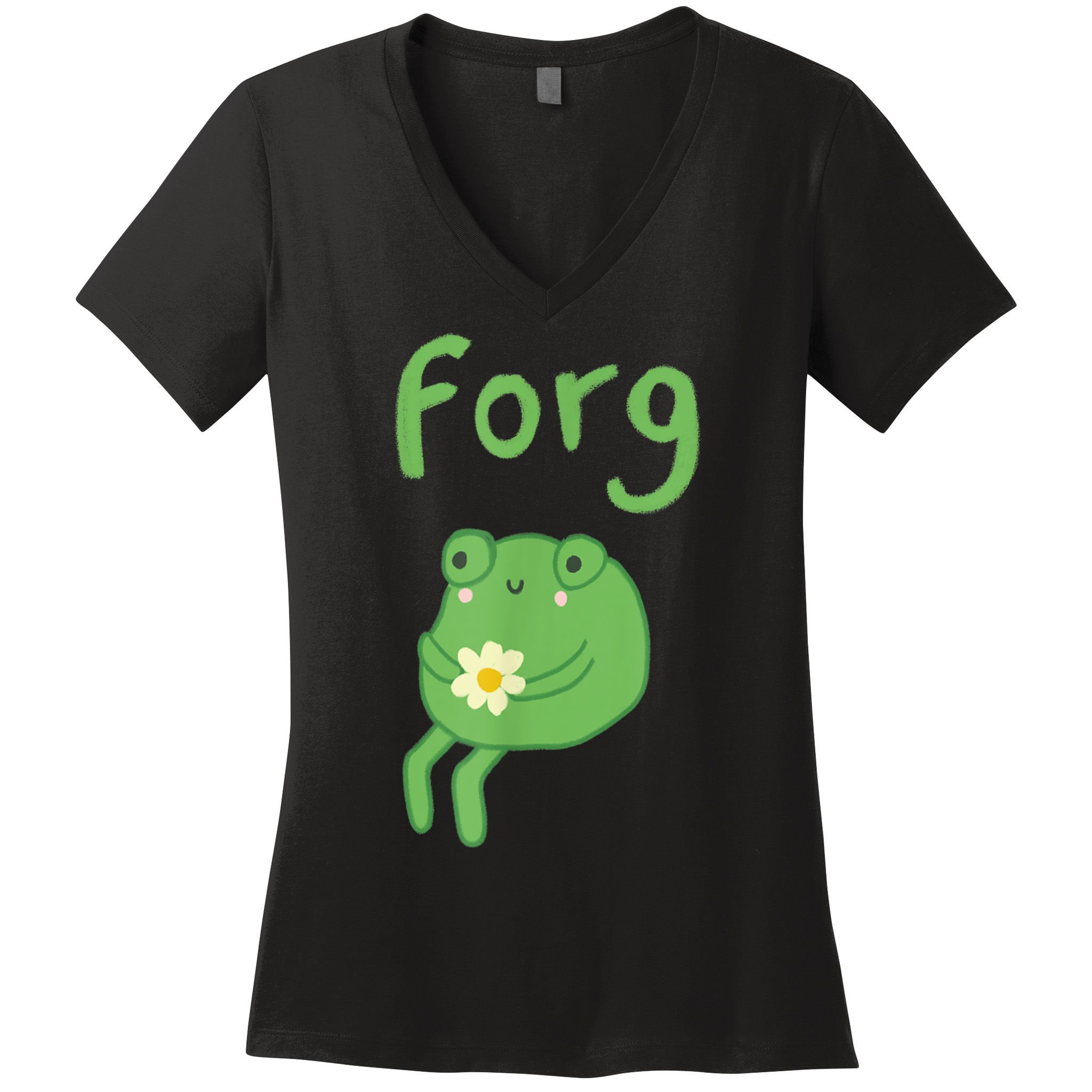 Frog Cake Meme Cute Aesthetic Forg Women's V-Neck T-Shirt
