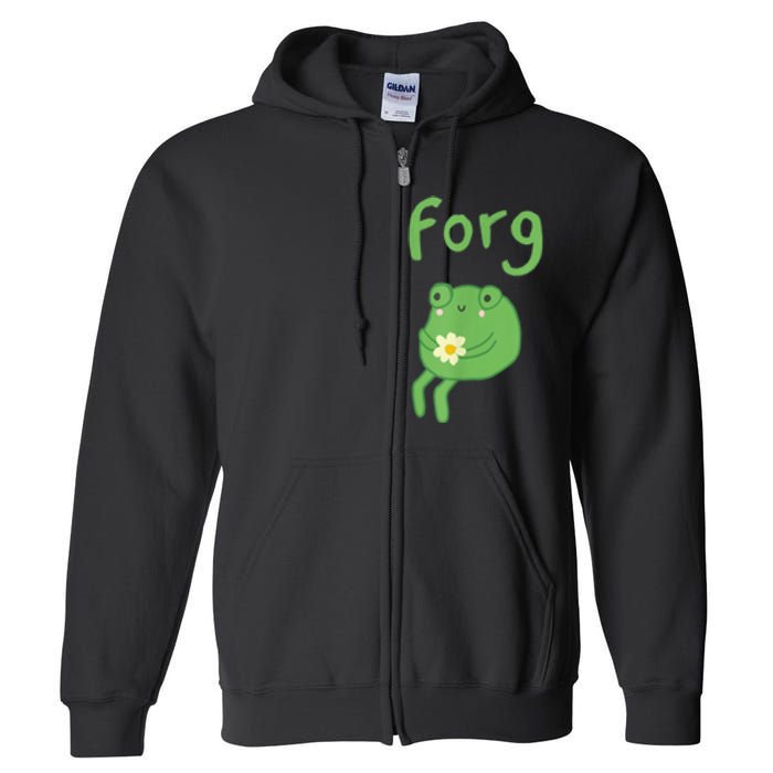 Frog Cake Meme Cute Aesthetic Forg Full Zip Hoodie