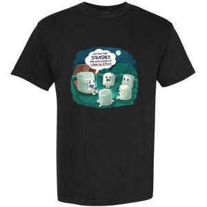 Funny Cute Marshmallow Scary Campfire Story SMores Gift Garment-Dyed Heavyweight T-Shirt