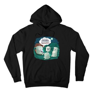 Funny Cute Marshmallow Scary Campfire Story SMores Gift Hoodie