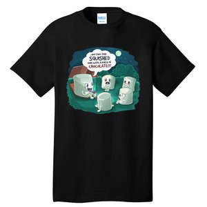 Funny Cute Marshmallow Scary Campfire Story SMores Gift Tall T-Shirt