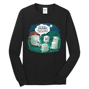 Funny Cute Marshmallow Scary Campfire Story SMores Gift Tall Long Sleeve T-Shirt