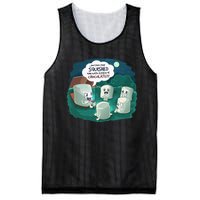 Funny Cute Marshmallow Scary Campfire Story SMores Gift Mesh Reversible Basketball Jersey Tank