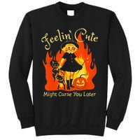 Feeling Cute Might Curse You Later Cute Witch Sweatshirt