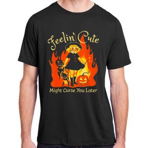 Feeling Cute Might Curse You Later Cute Witch Adult ChromaSoft Performance T-Shirt