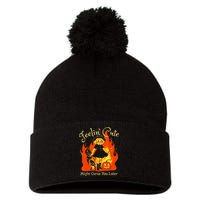 Feeling Cute Might Curse You Later Cute Witch Pom Pom 12in Knit Beanie