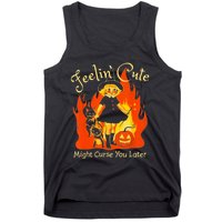 Feeling Cute Might Curse You Later Cute Witch Tank Top