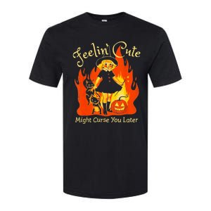 Feeling Cute Might Curse You Later Cute Witch Softstyle CVC T-Shirt