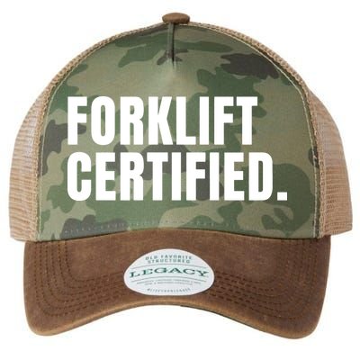 Forklift Certified Meme Funny Forklift Driver Forklift Operator Legacy Tie Dye Trucker Hat