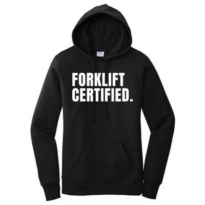 Forklift Certified Meme Funny Forklift Driver Forklift Operator Women's Pullover Hoodie