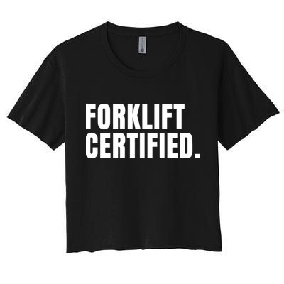 Forklift Certified Meme Funny Forklift Driver Forklift Operator Crop Top