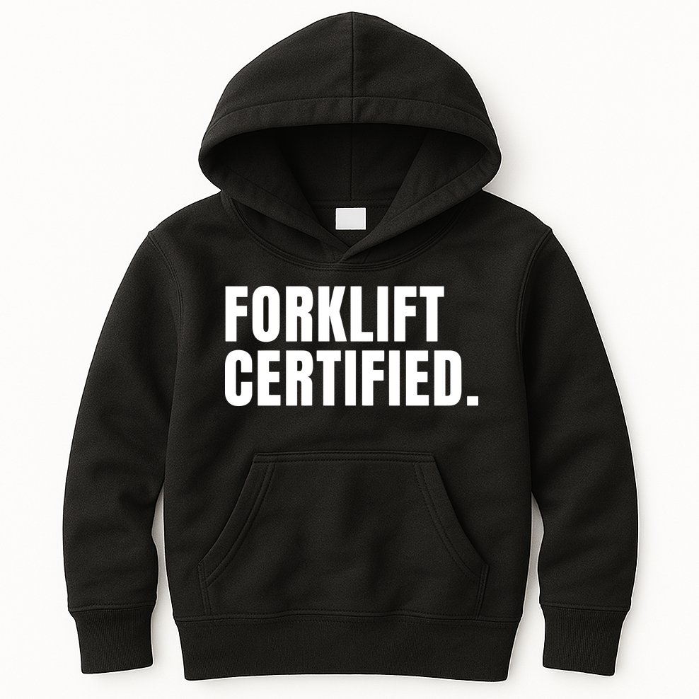 Forklift Certified Meme Funny Forklift Driver Forklift Operator Kids Hoodie