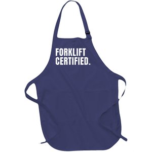 Forklift Certified Meme Funny Forklift Driver Forklift Operator Full-Length Apron With Pockets