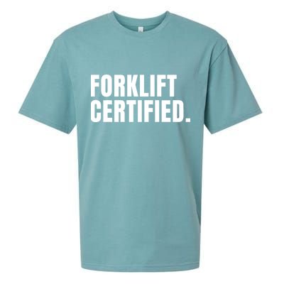 Forklift Certified Meme Funny Forklift Driver Forklift Operator Sueded Cloud Jersey T-Shirt