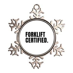 Forklift Certified Meme Funny Forklift Driver Forklift Operator Metallic Star Ornament