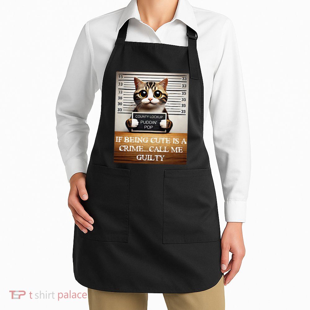 Funny Cat Meme Guilty Of Being Cute Apron