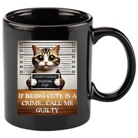 Funny Cat Meme Guilty Of Being Cute 11oz C Handle Ceramic Mug