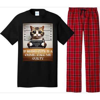 Funny Cat Meme Guilty Of Being Cute Pajama Set