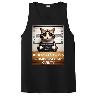 Funny Cat Meme Guilty Of Being Cute PosiCharge Competitor Tank