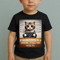 Funny Cat Meme Guilty Of Being Cute Toddler T-Shirt