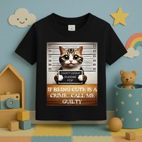 Funny Cat Meme Guilty Of Being Cute Toddler T-Shirt