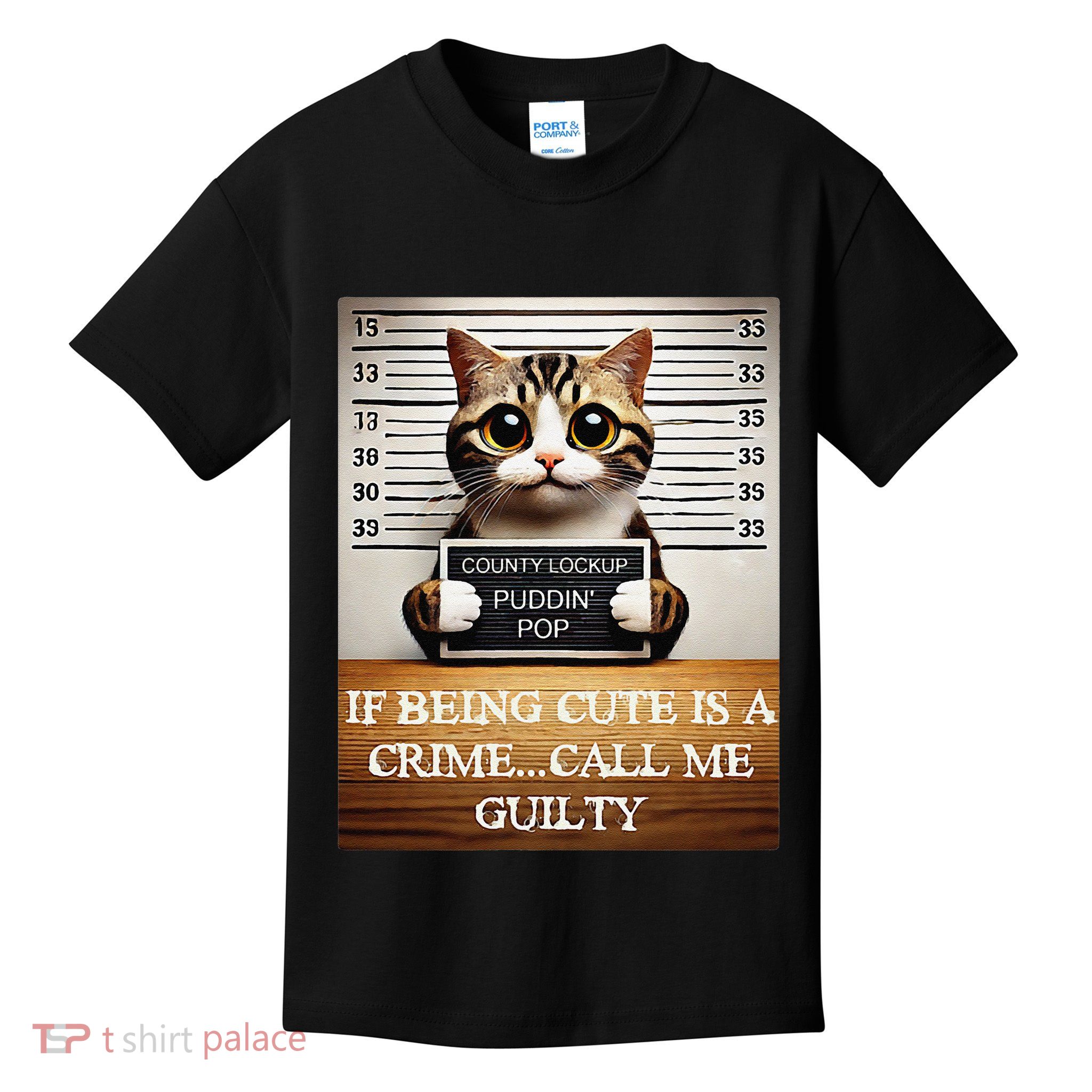 Funny Cat Meme Guilty Of Being Cute Kids T-Shirt