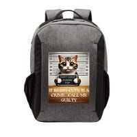 Funny Cat Meme Guilty Of Being Cute Vector Backpack