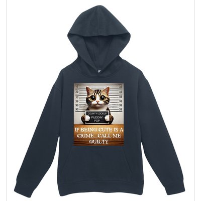 Funny Cat Meme Guilty Of Being Cute Urban Pullover Hoodie