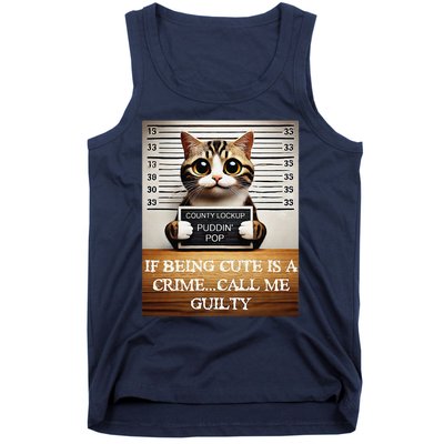 Funny Cat Meme Guilty Of Being Cute Tank Top