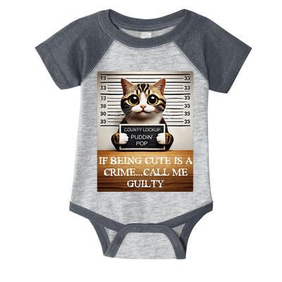 Funny Cat Meme Guilty Of Being Cute Infant Baby Jersey Bodysuit