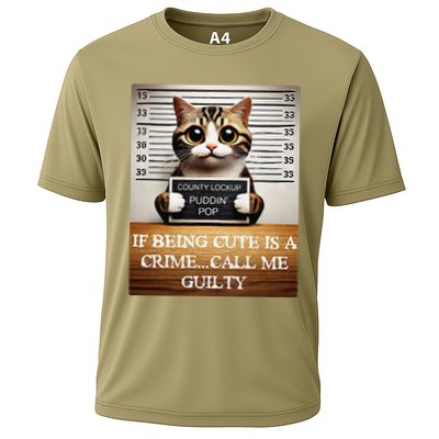 Funny Cat Meme Guilty Of Being Cute Performance Shirt