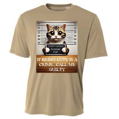 Funny Cat Meme Guilty Of Being Cute Cooling Performance Crew T-Shirt