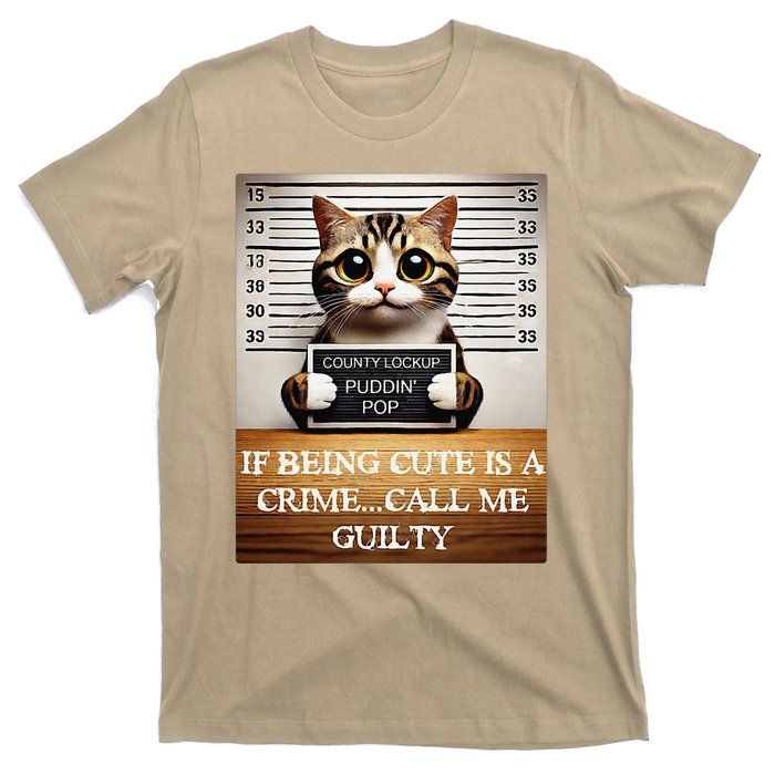 Funny Cat Meme Guilty Of Being Cute T-Shirt