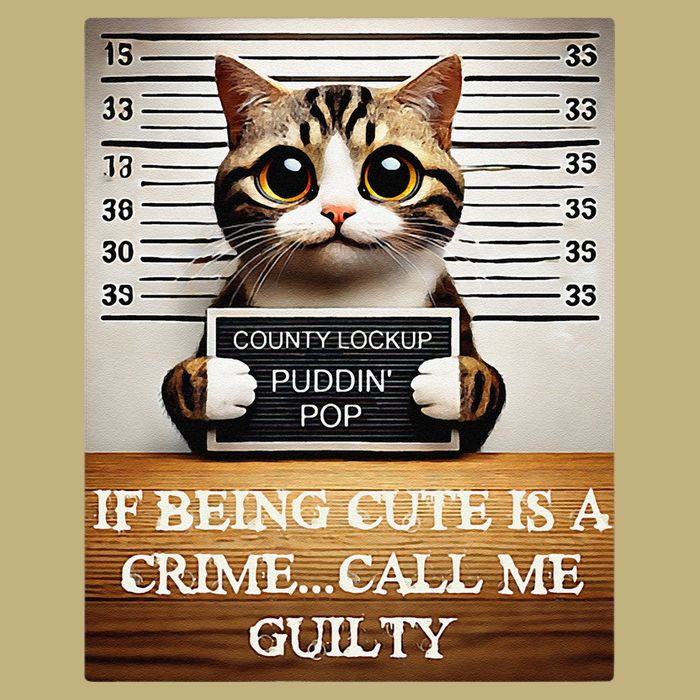 Funny Cat Meme Guilty Of Being Cute Magnet