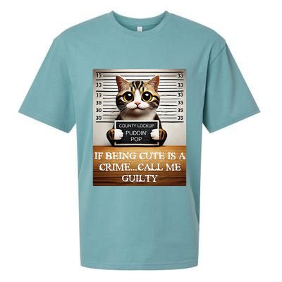 Funny Cat Meme Guilty Of Being Cute Sueded Cloud Jersey T-Shirt
