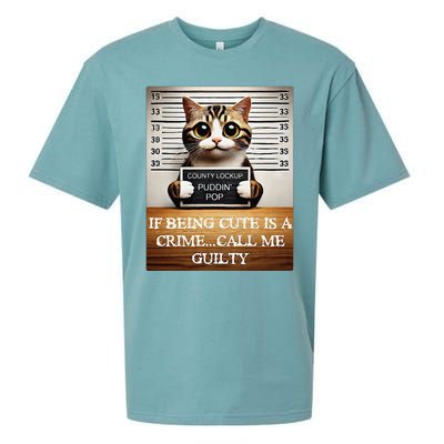 Funny Cat Meme Guilty Of Being Cute Sueded Cloud Jersey T-Shirt