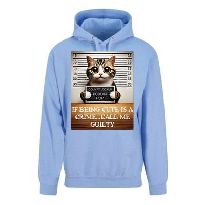 Funny Cat Meme Guilty Of Being Cute Unisex Surf Hoodie