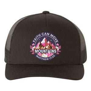 Faith Can Move Mountains Religious Christian Yupoong Adult 5-Panel Trucker Hat