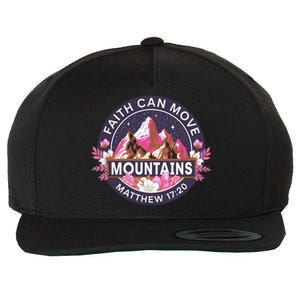 Faith Can Move Mountains Religious Christian Wool Snapback Cap