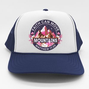 Faith Can Move Mountains Religious Christian Trucker Hat