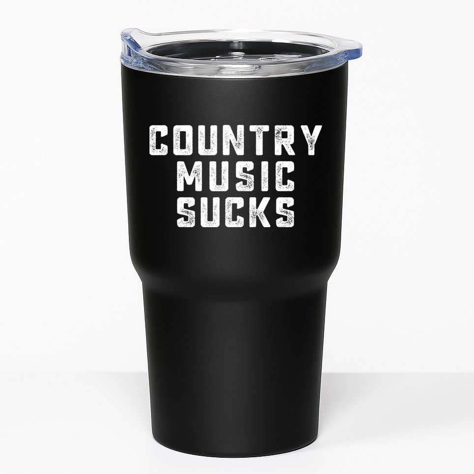 Funny Country Music Gifts Pop Country Sucks Tumbler