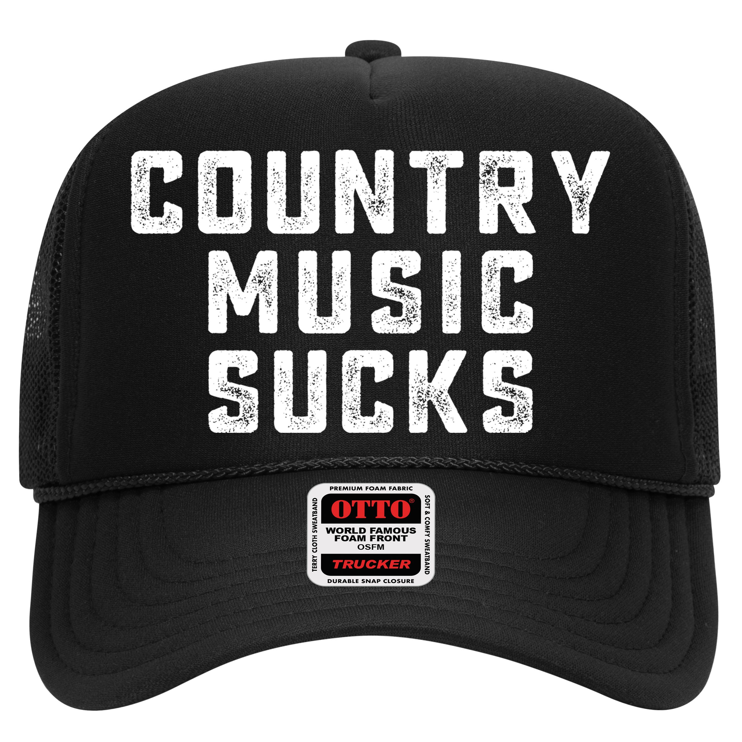Funny Country Music Gifts Pop Country Sucks Hat