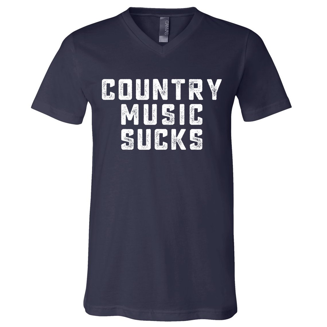 Funny Country Music Gifts Pop Country Sucks V-Neck T-Shirt