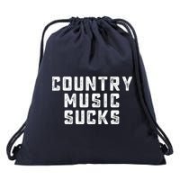 Funny Country Music Gifts Pop Country Sucks Drawstring Bag