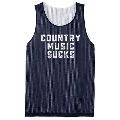 Funny Country Music Gifts Pop Country Sucks Mesh Reversible Basketball Jersey Tank